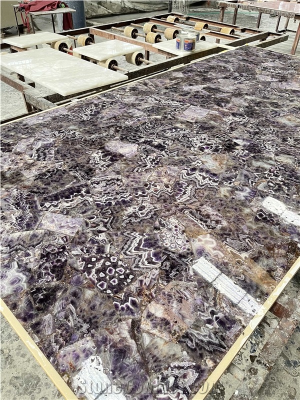 Amethyst Gemstone Slab, Amethyst Luxury Wall