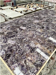 Amethyst Gemstone Slab, Amethyst Luxury Wall