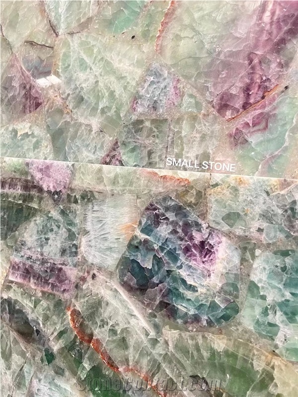Green Crystal, Green Fluorite Gemstone Slabs