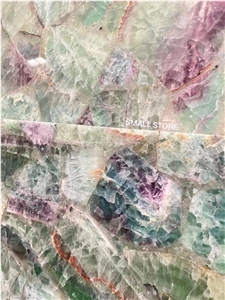 Green Crystal, Green Fluorite Gemstone Slabs