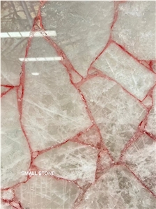 Rose Crystal, Rose Fluorite Gemstone Slabs