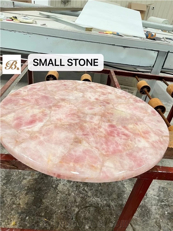 Rose Fluorite Crystal Semiprecious Stone Slab, Gemstone