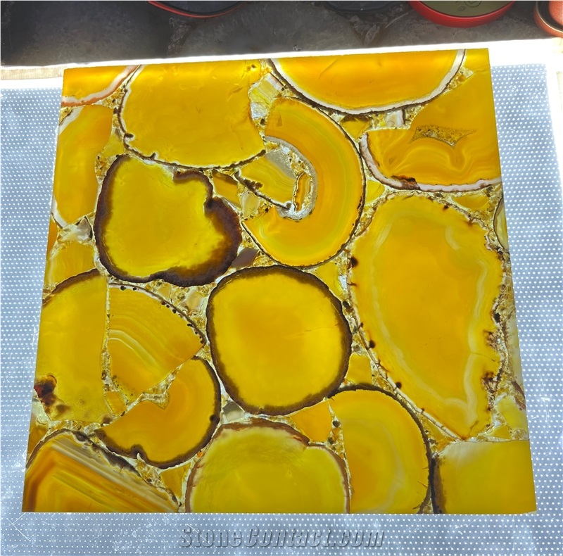 Yellow  Semiprecious Stone Panels