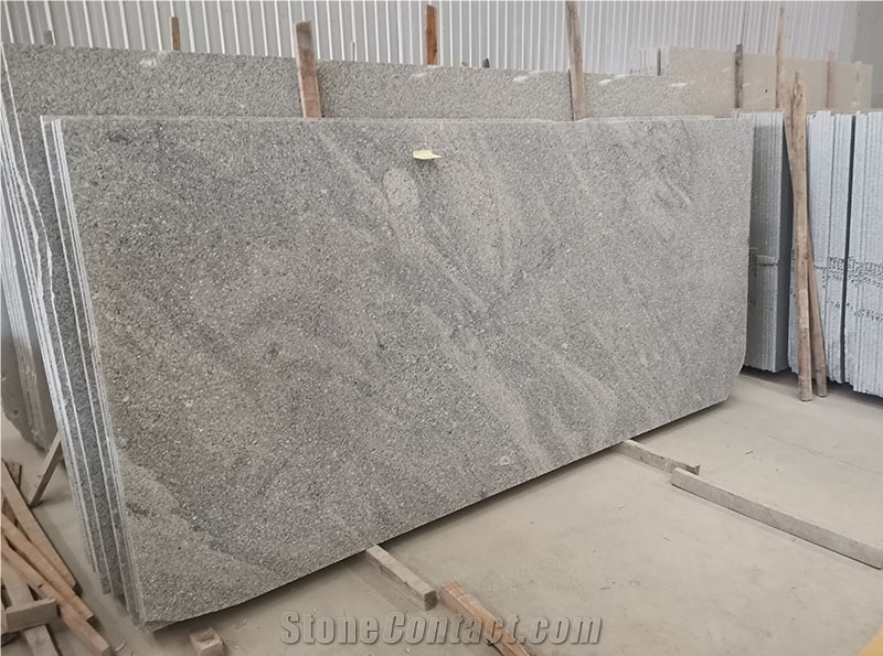 China Juparana Grey Granite Slabs Polished Finish