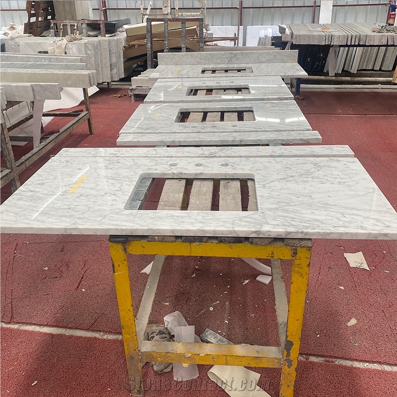 Carrara Hotel Bath Tops,Optimustone Carrara Marble Tops