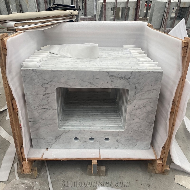 Carrara Hotel Bath Tops,Optimustone Carrara Marble Tops