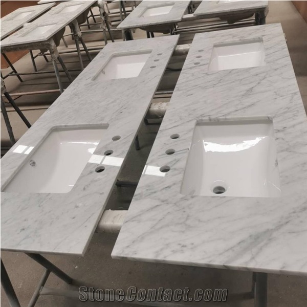 Carrara Hotel Bath Tops,Optimustone Carrara Marble Tops