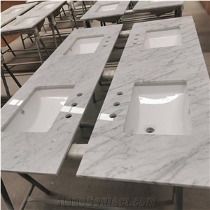 Carrara Hotel Bath Tops,Optimustone Carrara Marble Tops