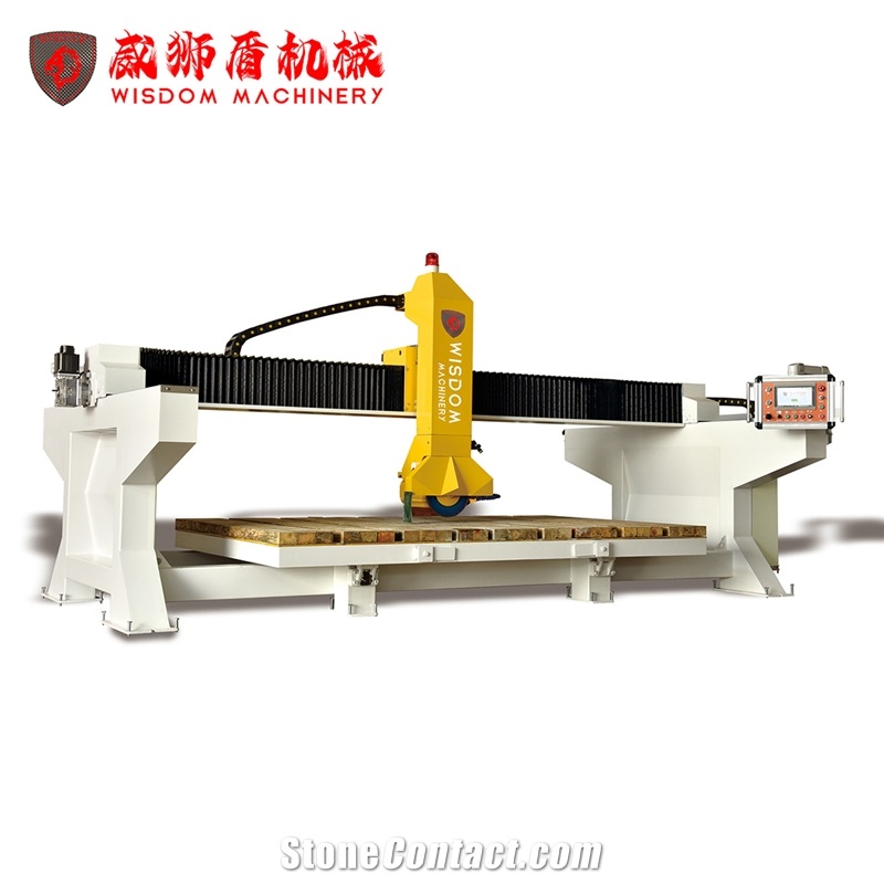 Tilting 45 Degree Bridge Saw Cutting Machine For Granite Marble Tiles