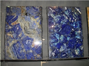 Lapis Lazuli Blue Semiprecious Slab Wall Floor