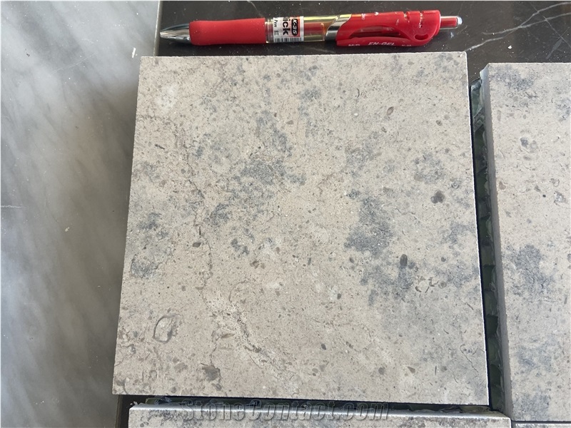 Adair Grey Limestone Slab Tile