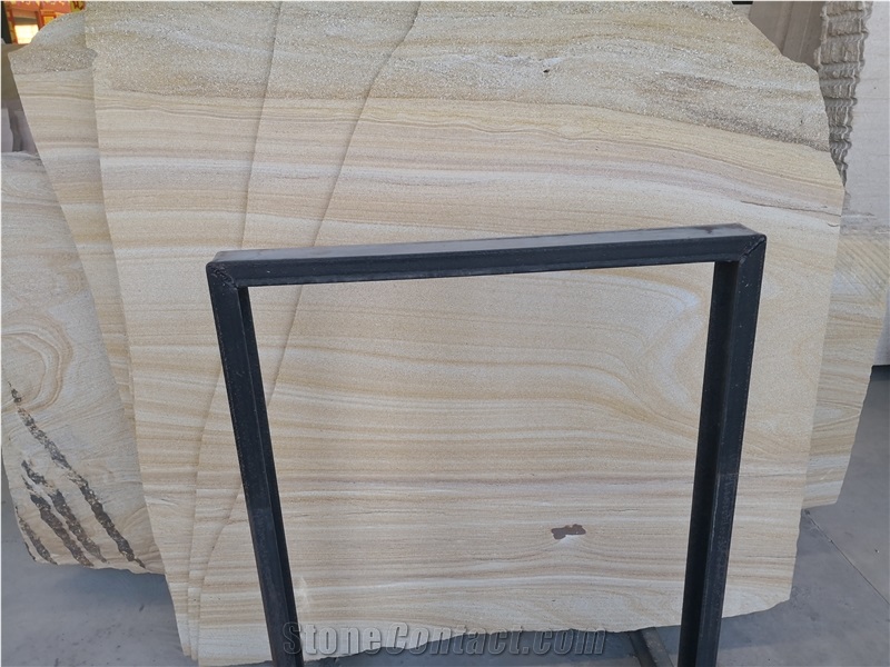 Australia Gold Wooden Limestone Slab Tile
