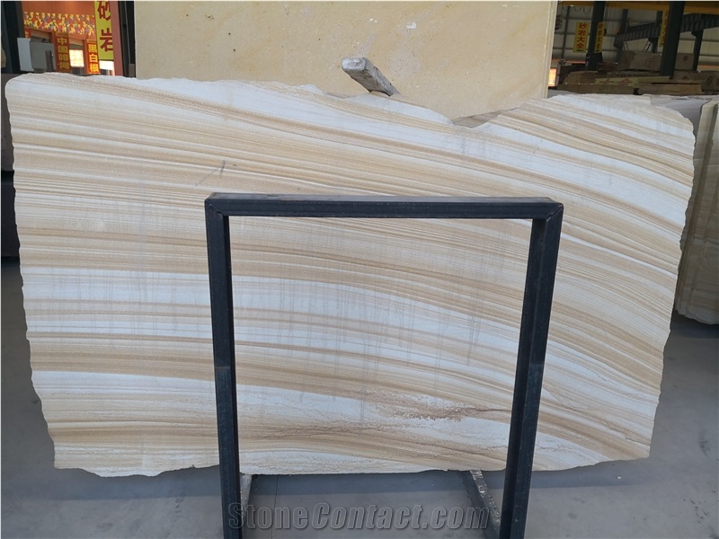 Australia Gold Wooden Limestone Slab Tile