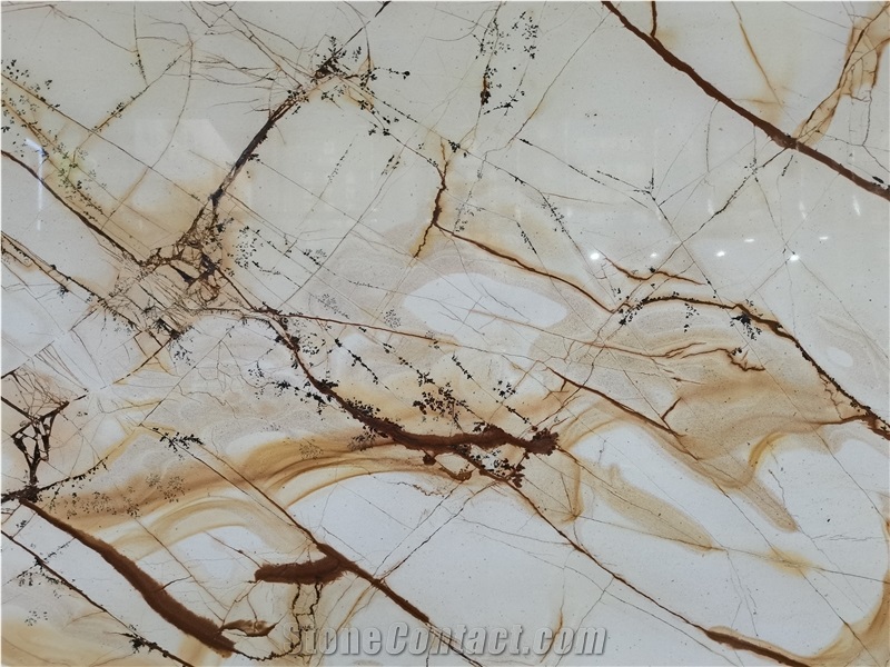Brazil Spiderman Quartzite Gold Slabs Wall Tiles