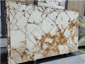 Brazil Spiderman Quartzite Gold Slabs Wall Tiles
