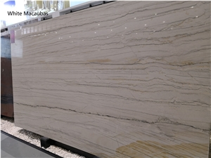 Brazil White Macaubas Quartzite Slab Kitchen Tile Wall