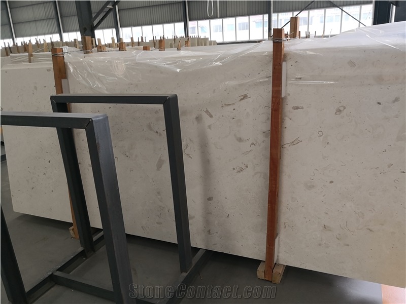 Greece Pearl Limestone Beige Slab Tile