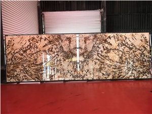 Splendour Cream Gold Granite Slab Kicthen Tile