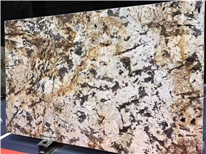 Splendour Cream Gold Granite Slab Kicthen Tile