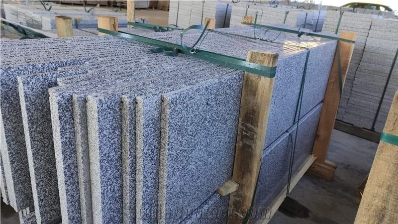 Bergama Grey Granite Tiles, Slabs