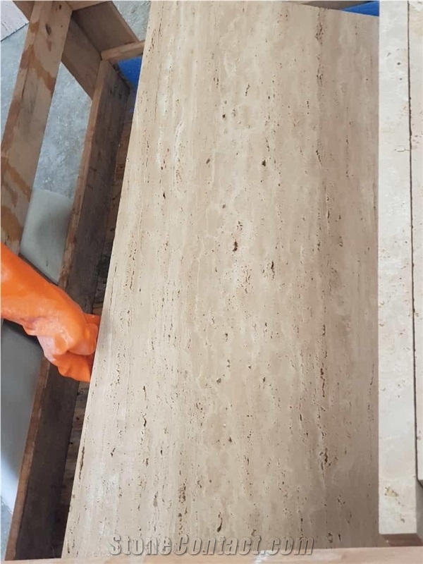 Denizli Medium Travertine Slabs, Travertine Tiles