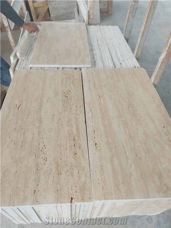 Denizli Medium Travertine Slabs, Travertine Tiles