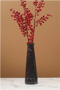 Vietnam Marble Stone Product - Crystal White Marble Flower Vase