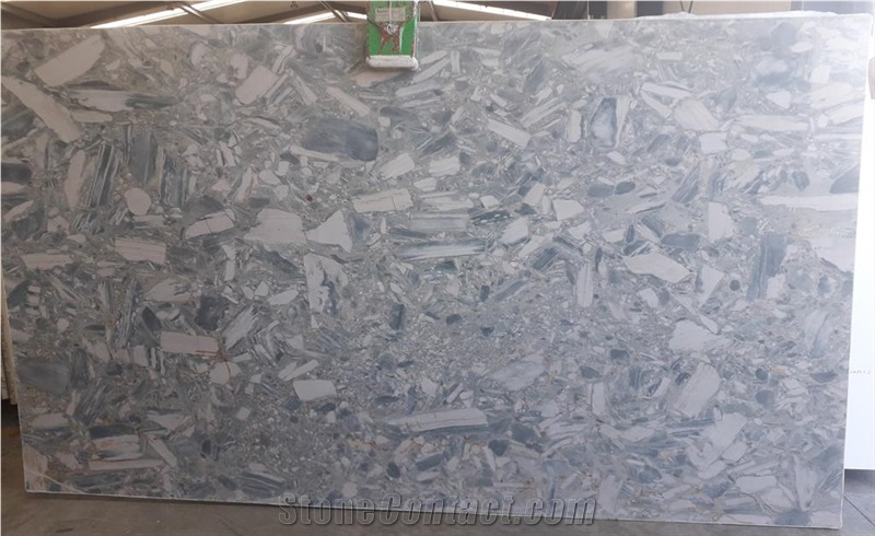 Branco Cocada Blue Quartzite Slabs