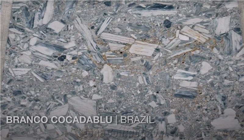 Branco Cocada Blue Quartzite Slabs