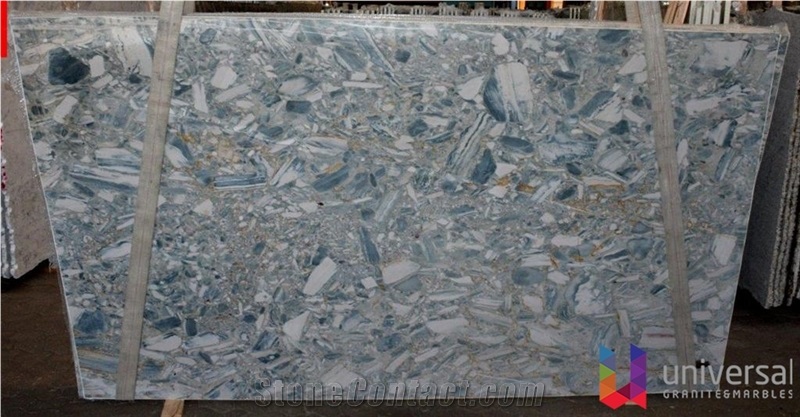 Branco Cocada Blue Quartzite Slabs