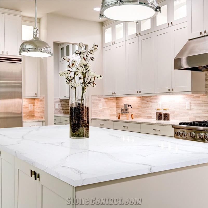Calacatta Statuario Quartz Kitchen Countertop