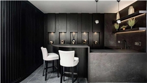 Laminam Ossido Nero Ceramic Kitchen Countertop