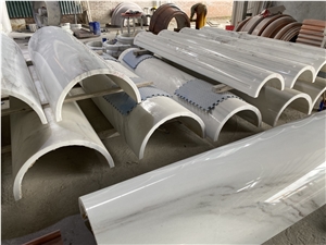 Lao Cai White Marble Hollow Column Arc Panels