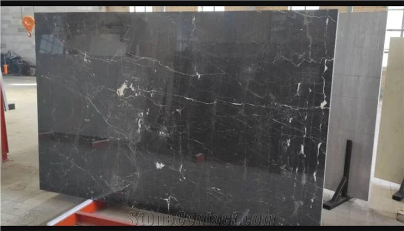 3D Black Marble Slabs