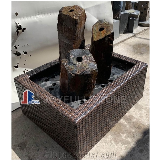 Basalt Column Fountains, Black Basalt Pillars