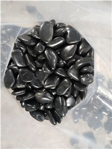 High Polished Black Pebble Stone For Garden