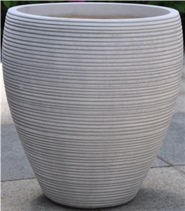 Linear Fiber Clay Basins Planters