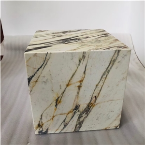 Natural Stone Square Block Marble Cube Table Natural Stone Square Block Marble Cube Table