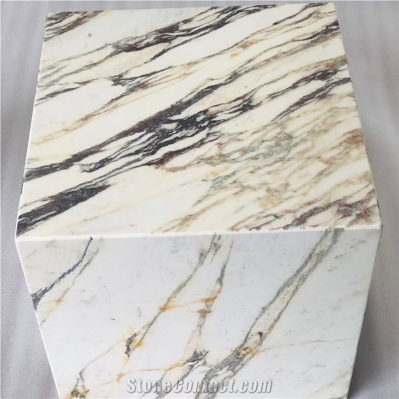 Natural Stone Square Block Marble Cube Table