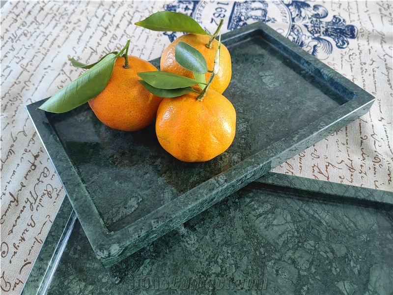 Green Marble Serving Plates