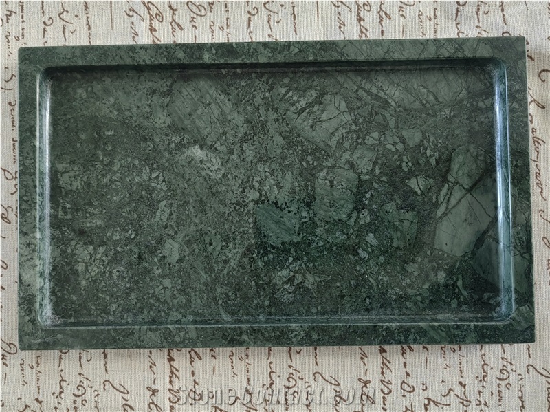 Green Marble Serving Plates