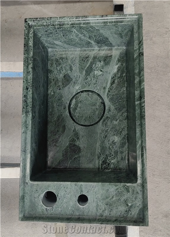 Wall  Hung Empress Green Marble Sink
