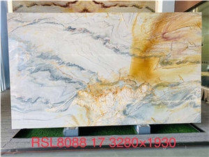 Evora Gold Quartzite Slab And Tiles For Interior Design