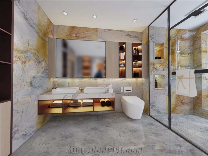 Evora Gold Quartzite Slab And Tiles For Interior Design