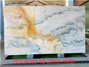 Evora Gold Quartzite Slab&Tiels For Floor And Wall