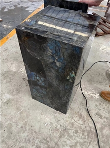Labradorite Blue Granite Pedestal With Luxury Design