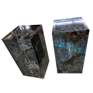 Lemurian Blue Granite Side Table For Home Decor Lemurian Blue Granite Side Table For Home Decor