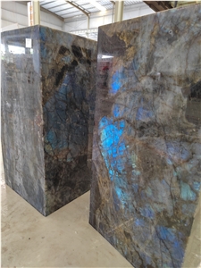Natural Stone Labradorite Blue Granite Side Table