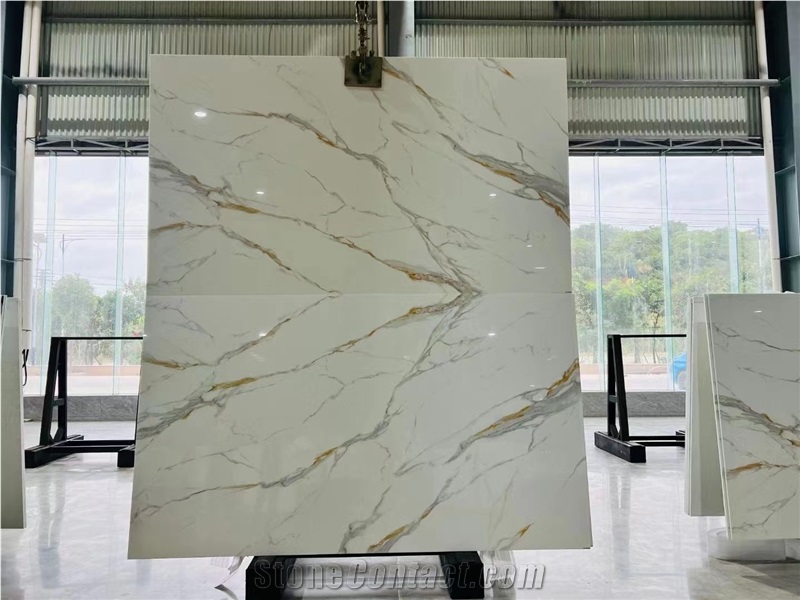 Calacatta Gold 3Th Nano Stone Bookmatch  Slab