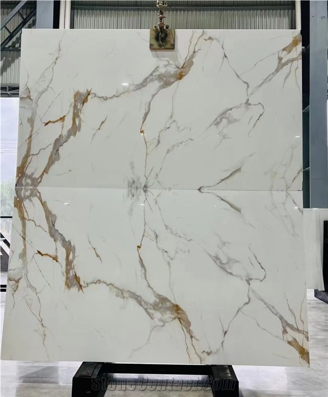 Calacatta Gold 3Th Nano Stone Bookmatch  Slab